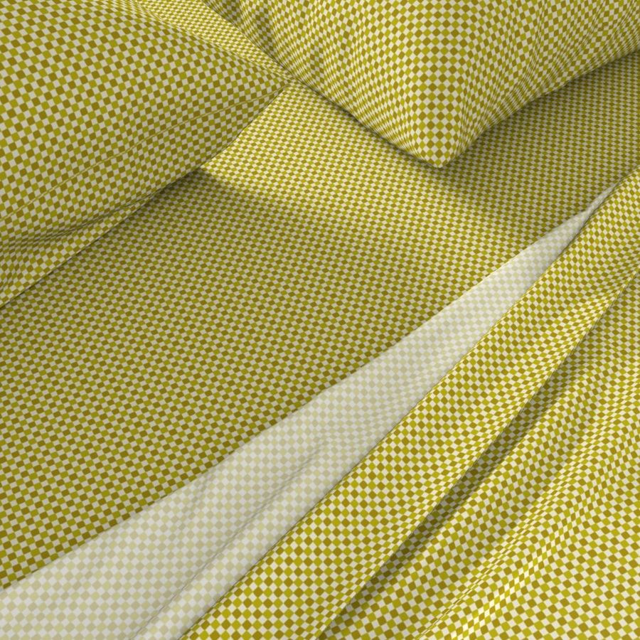 Small Gingham (Chartreuse and Beige)(6")