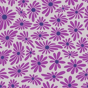 Abstract Daisy - Purple