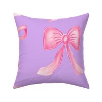 Painted Pink Bow Pattern // Lavender