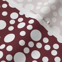 Lotsa Dots Simply Polka Dots, White on Wine Red