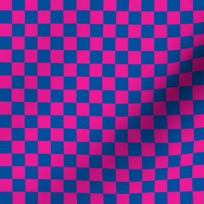 pink blue checkerboard