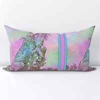 16th Century Unicorn Rainbows Framed - Pillow