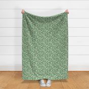 Non-directional ditsy cozy christmas - Mint green and white - Small scale