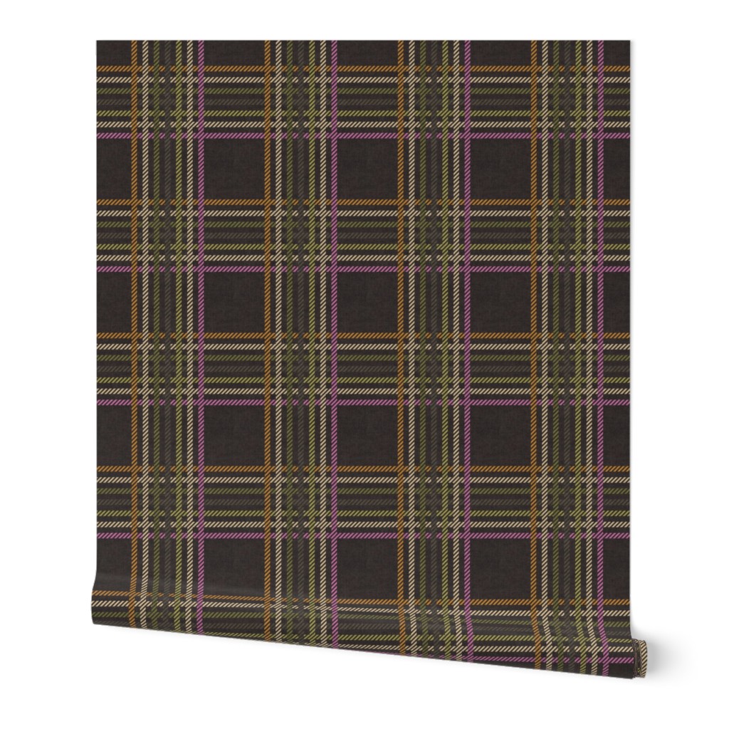 Medium Textured Linen Style Farmhouse Plaid