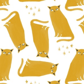 Simple Yellow Cat Pattern