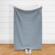 Horizontal Stripe Winter Sky Dark shadow -Greyish cyan blue-Medium