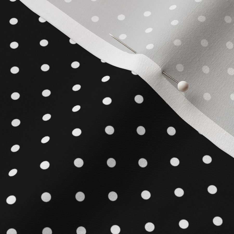 Black and White Polka Dots - Very Very Small Scale