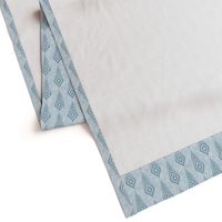 Ikat Peacock Feather - Cyan Blue - Smaller