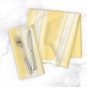 Ticking Stripe (Large) - White On Bright Yellow