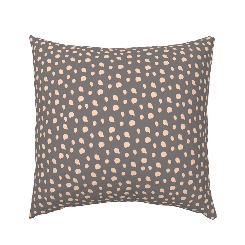 93 Med Organic Wonky Polka Dot Texture warm neutral gray