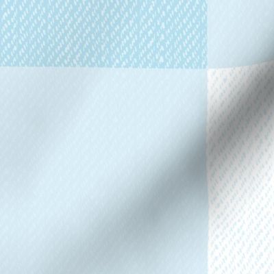 Gingham Check Plaid (6" squares) - Aqua Sky Blue & White