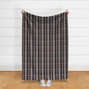 Grunge Conall Plaid Pattern - Dark Grey Beige Maroon (M) 6 Inch