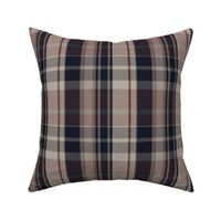 Grunge Conall Plaid Pattern - Dark Grey Beige Maroon (M) 6 Inch