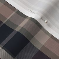 Grunge Conall Plaid Pattern - Dark Grey Beige Maroon (M) 6 Inch