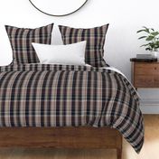 Grunge Conall Plaid Pattern - Dark Grey Beige Maroon (M) 6 Inch