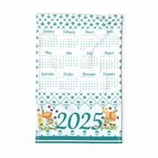 2025 Calendar in Teal