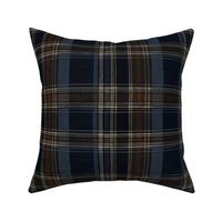 Carlton - Navy And Brown Plaid Pattern Countryside Traditional