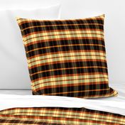 Autumn Ossian Plaid Pattern -  Black Yellow Orange (M) 6 Inch