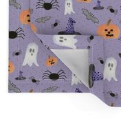 Halloween Pattern 1 Purple with Dots Small scale