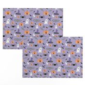 Halloween Pattern 1 Purple with Dots Small scale