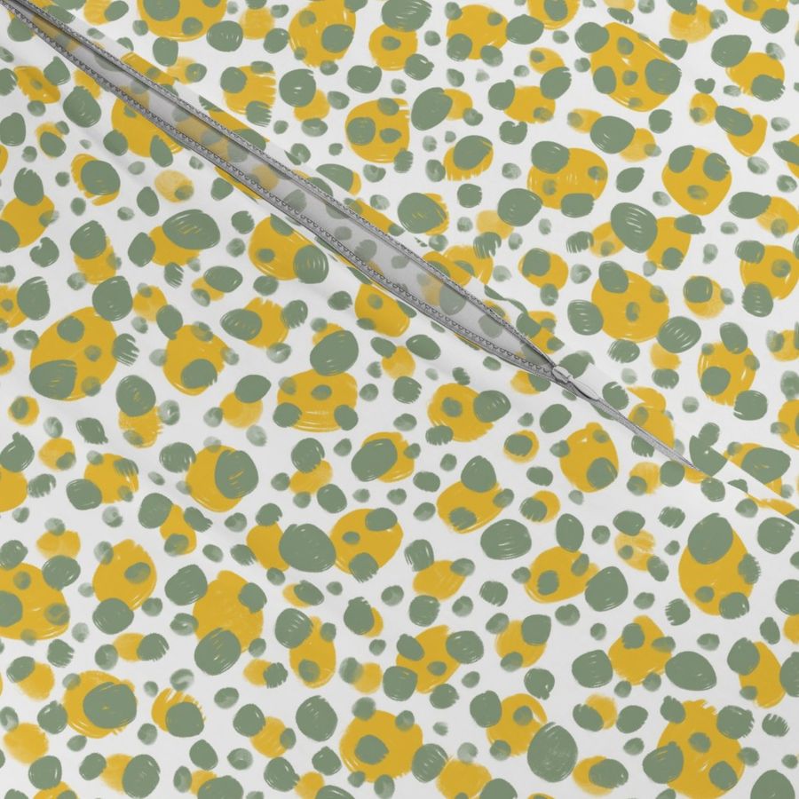 Bubble Dots Animal Spots Yellow and Green