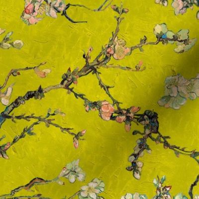 Vincent Van Gogh Almond Blossom Chartreuse Green Yellow