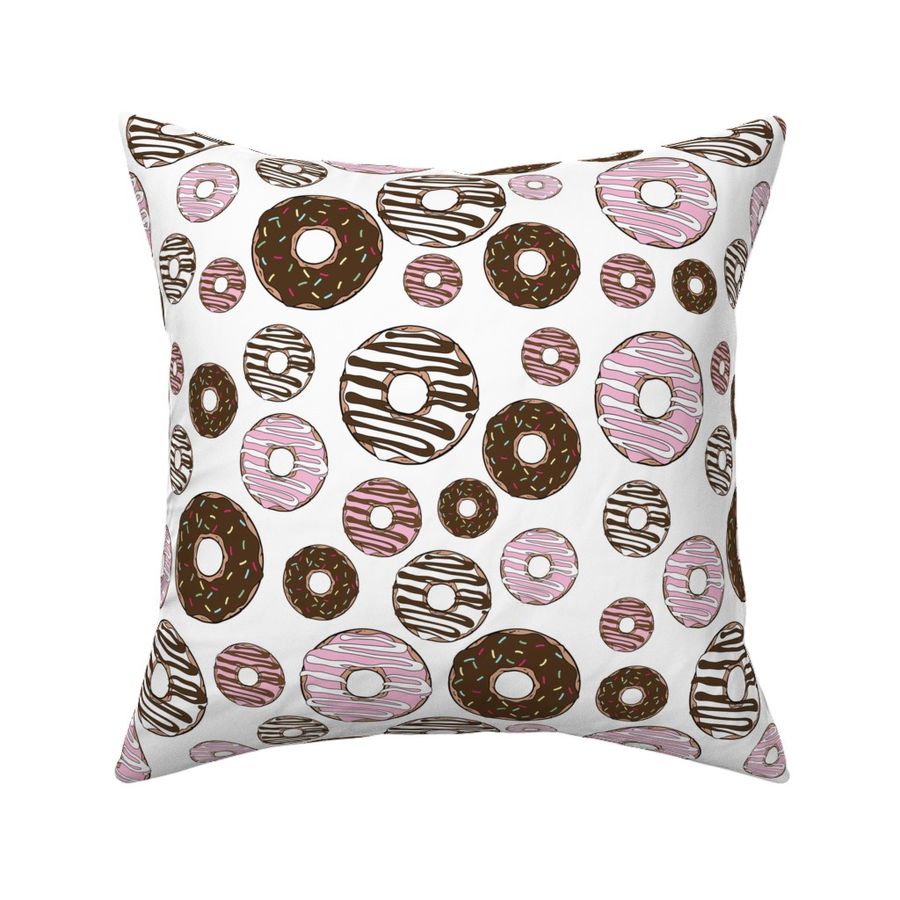 Pattern Of Donuts - Pink Donuts - Brown Donuts - Medium