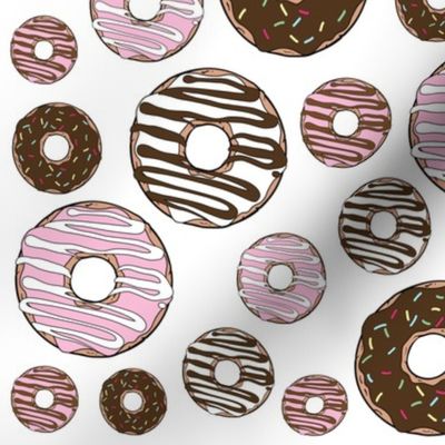 Pattern Of Donuts - Pink Donuts - Brown Donuts - Medium