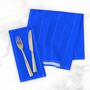 Hand drawn Dotted Lines - Stripes - Embroidery Stitches Linen - Blue Cobalt