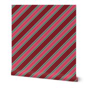 Christmas striped Ribbon in red