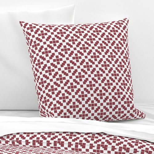 Geometric Tiles Crimson Red Block MEDIUM