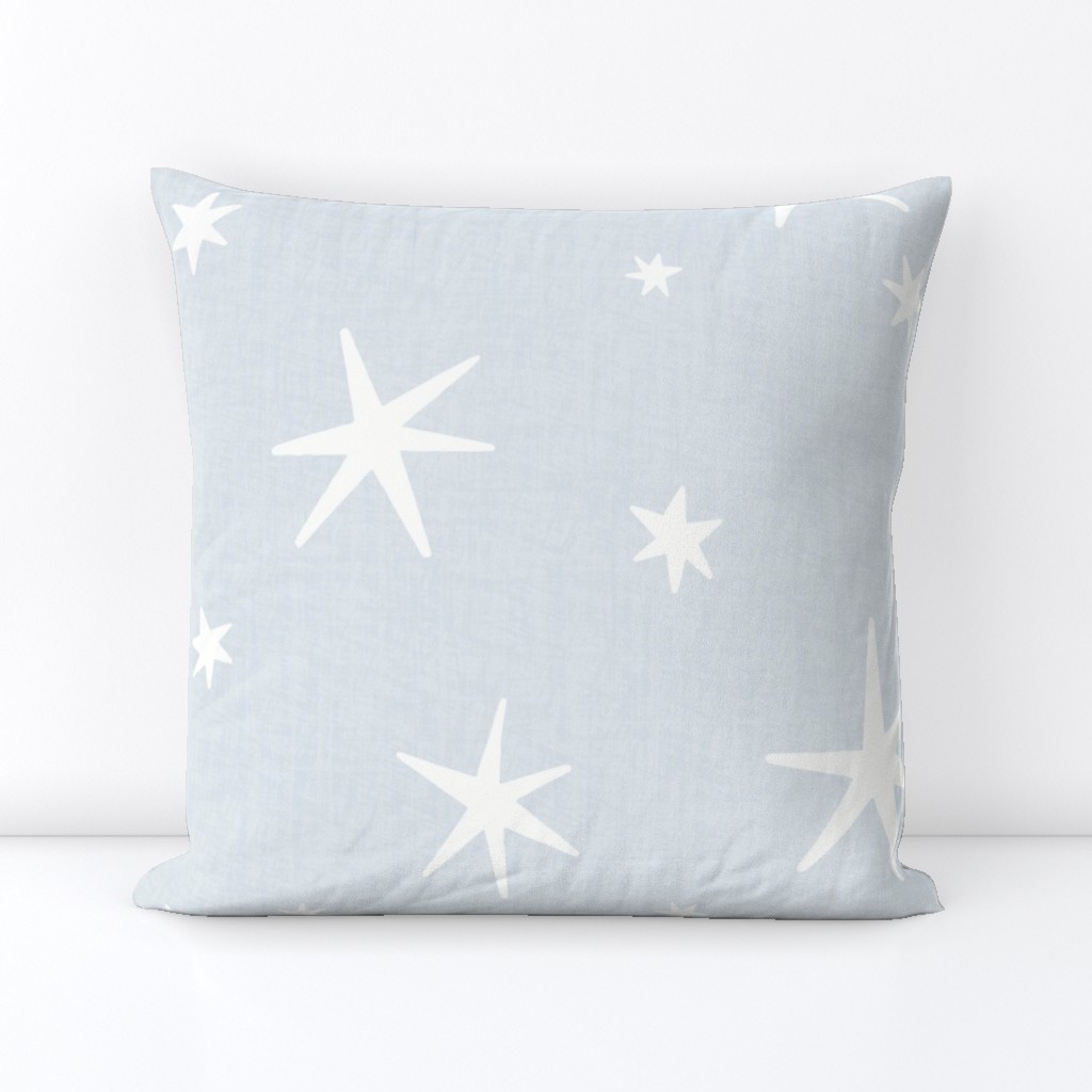 Textured Celestial Starry Boho Sky On Soft Blue Outer Space (Jumbo)