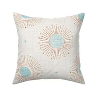 (XL) Bohemian Sun Moon Stars - Ice Blue - Celestial Safari Sky