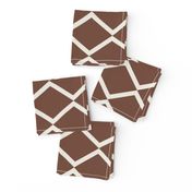 Leather Saddle Brown Fish Scale Diamonds- Modern Farmhouse Geometrics