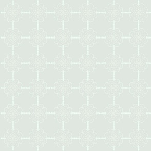 Damask Beige & White