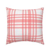 Textured Tartan Plaid In Salmon Peach