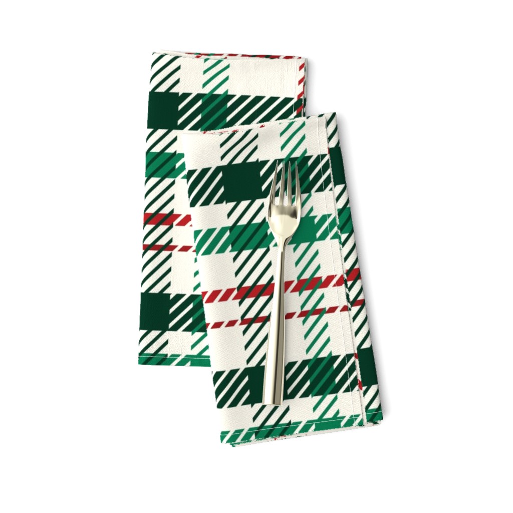 Christmas Plaid white and green