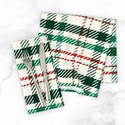 Christmas Plaid white and green