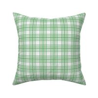 Textured Tartan Mini Plaid In Grass Green (Small Scale)