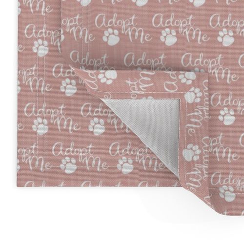 Adopt Me Light Dusty Rose And White Linen- Medium Print