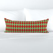 Diamond pattern green & red