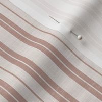 Small Linen Texture Stripes Rustic Warm Earth Tone Rose Dust Pink