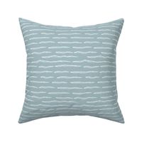 Ocean waves nautical design in white and soft blue grey -small scale