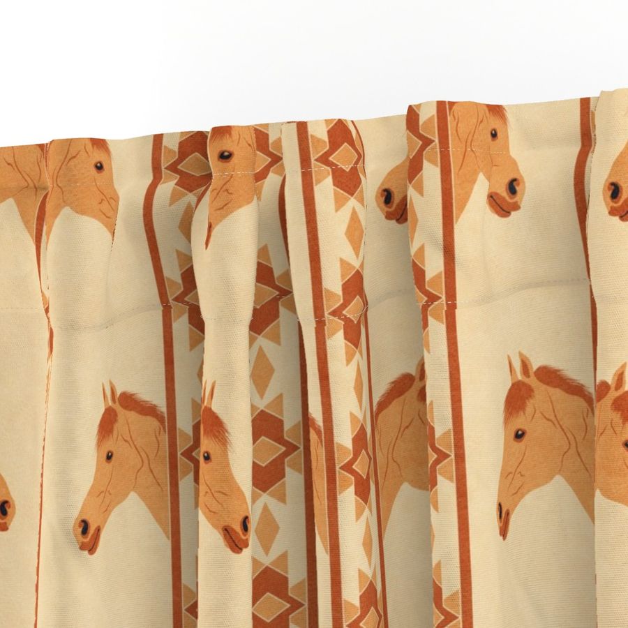 Western Tribal Horse Stripe- Wheat Autumn Gold- Leather Texture- Regular