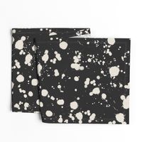 Dopamine Decor Paint Splatter 90s Glam Grunge Industrial in Ivory & Black