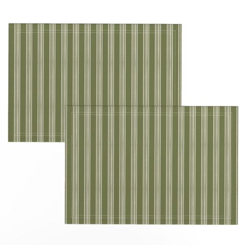 Country Farmhouse Green And White Vertical Candy Stripe - small