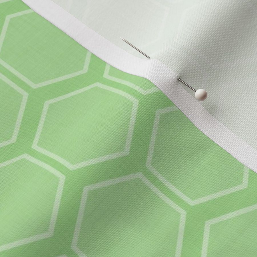 textured honeycomb hexagon blocks geometric linen 1.5 in pastel mint green