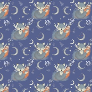 Silver Fox Moon in Indigo