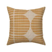 m/ Striped Retro Capsule Pattern In Soft Orange & Beige Modern Minimalist