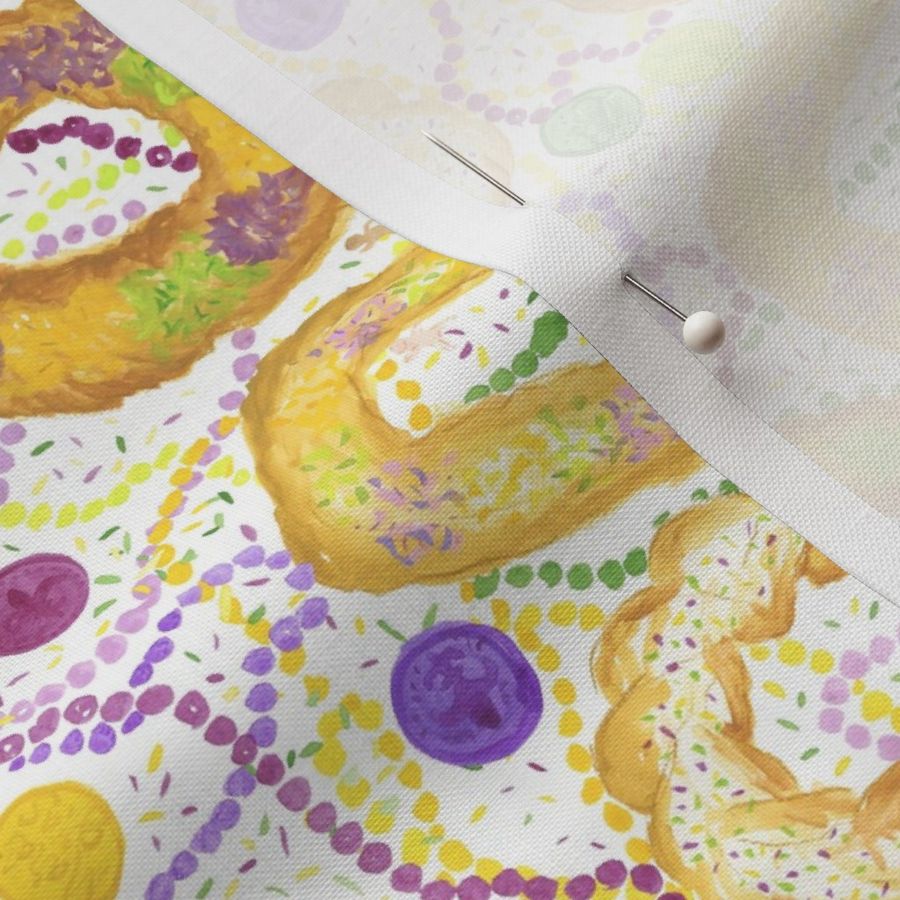 New Orleans - Mardi Gras Party - King Cake Fabric